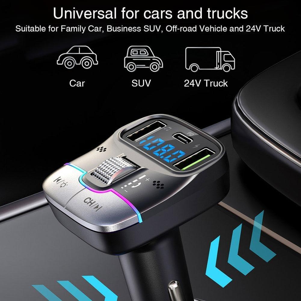 Adaptador Bluetooth para Coche Ayntech GZ01 Carga Rápida 30W