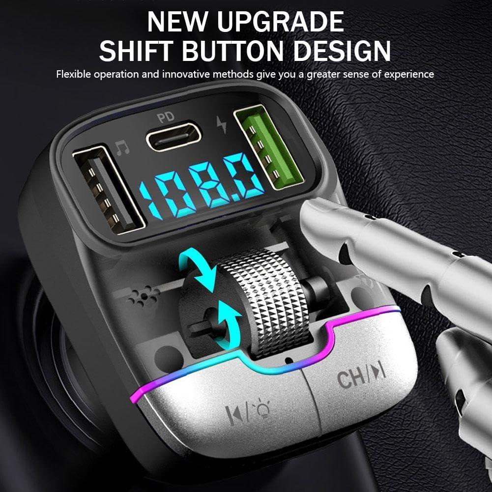 Adaptador Bluetooth para Coche Ayntech GZ01 Carga Rápida 30W