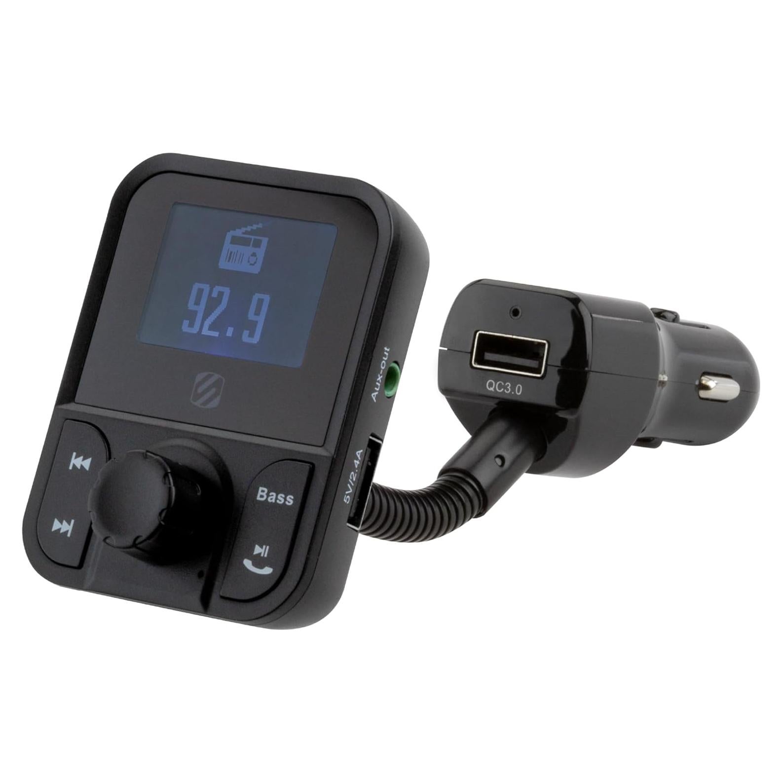 Transmisor FM Bluetooth 5.0 Scosche SBTFM1-XCES0 con Carga USB