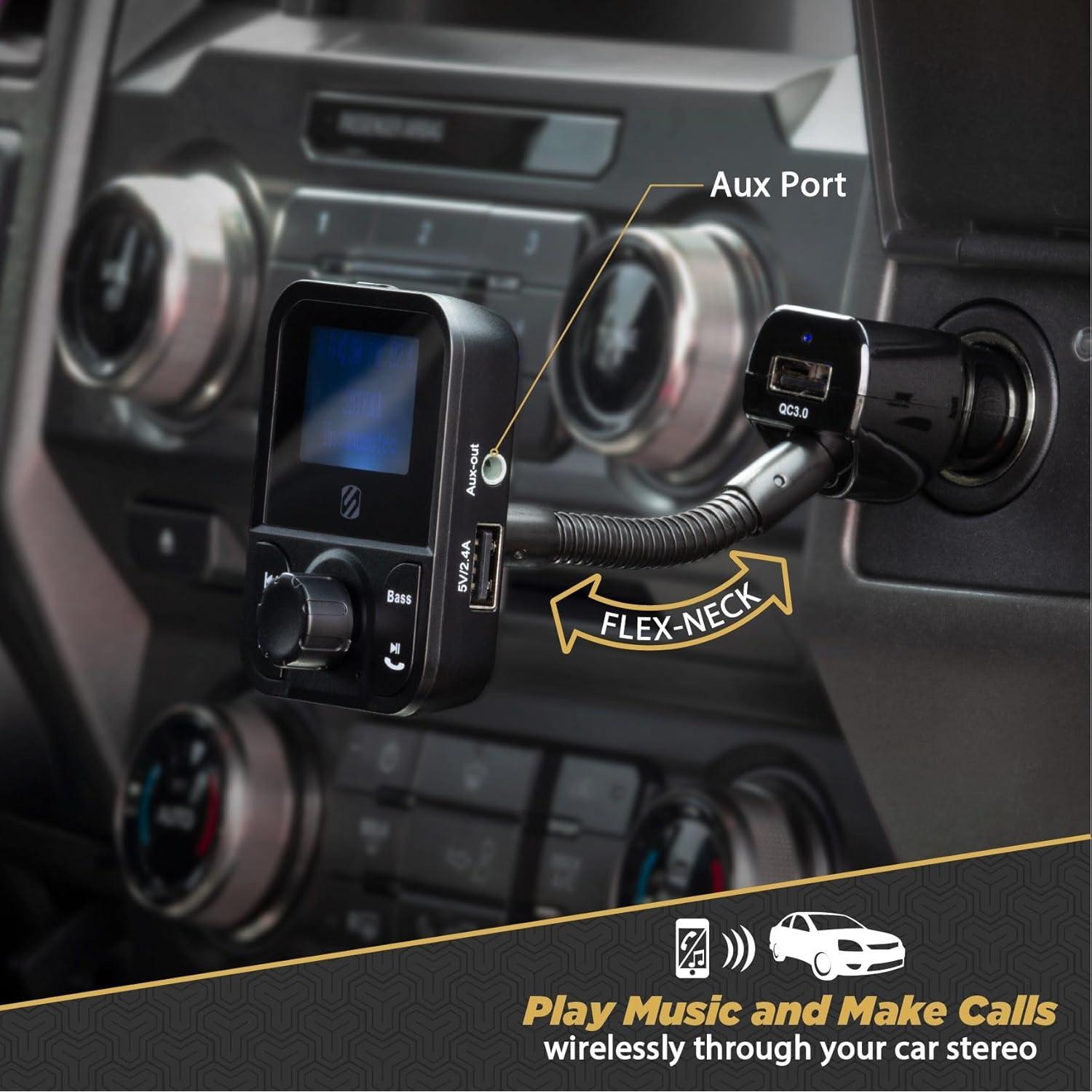 Transmisor FM Bluetooth 5.0 Scosche SBTFM1-XCES0 con Carga USB