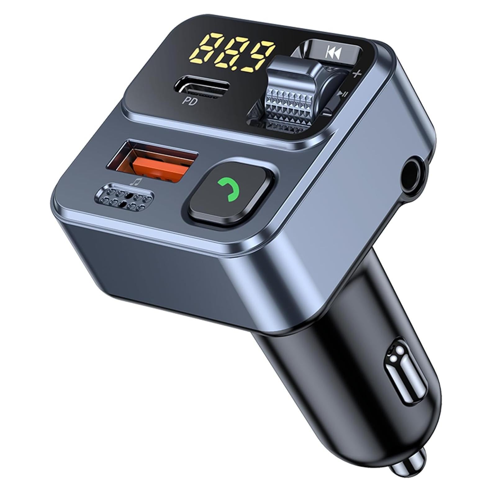 Adaptador Bluetooth KAIY S2 para Coche con Carga Rápida 42W