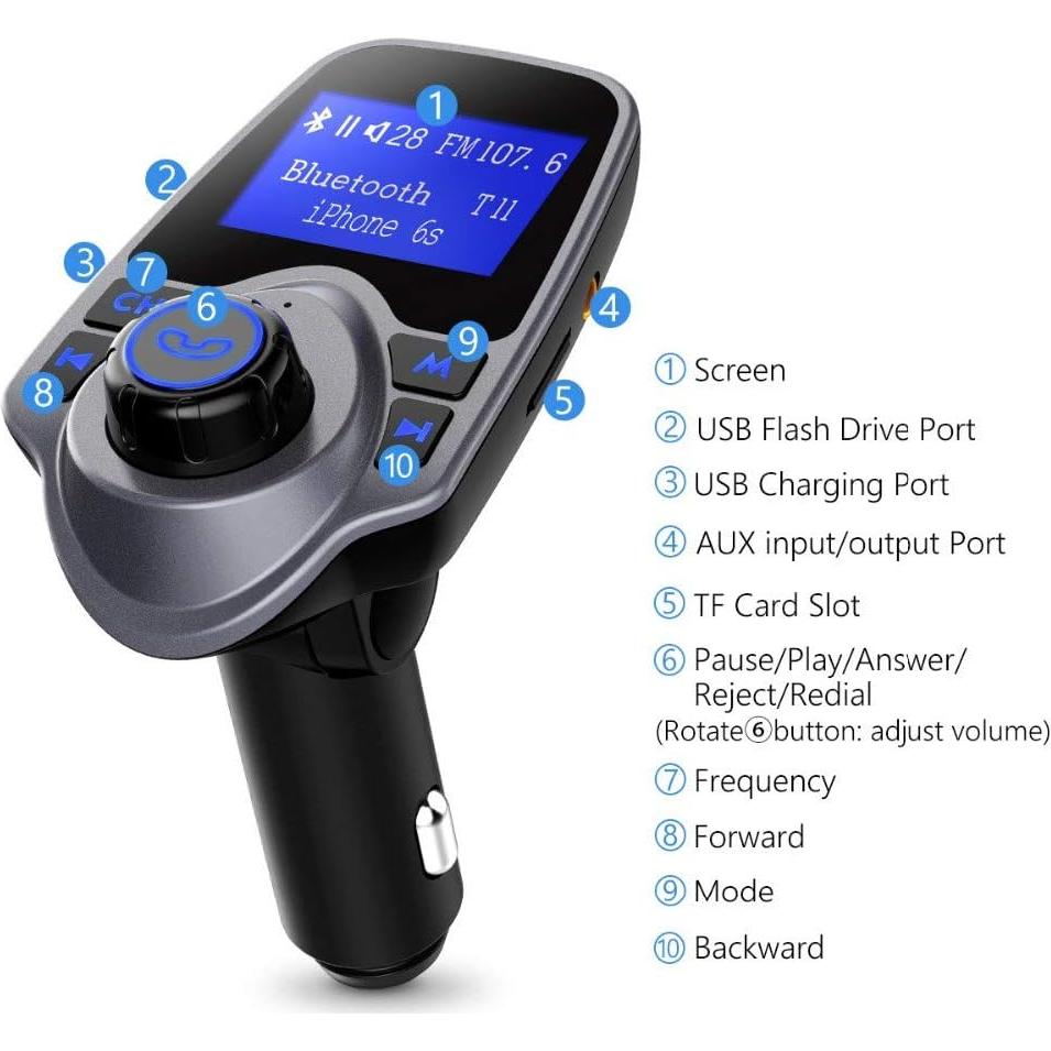 Transmisor FM Bluetooth Inalámbrico Vanson T11 con USB