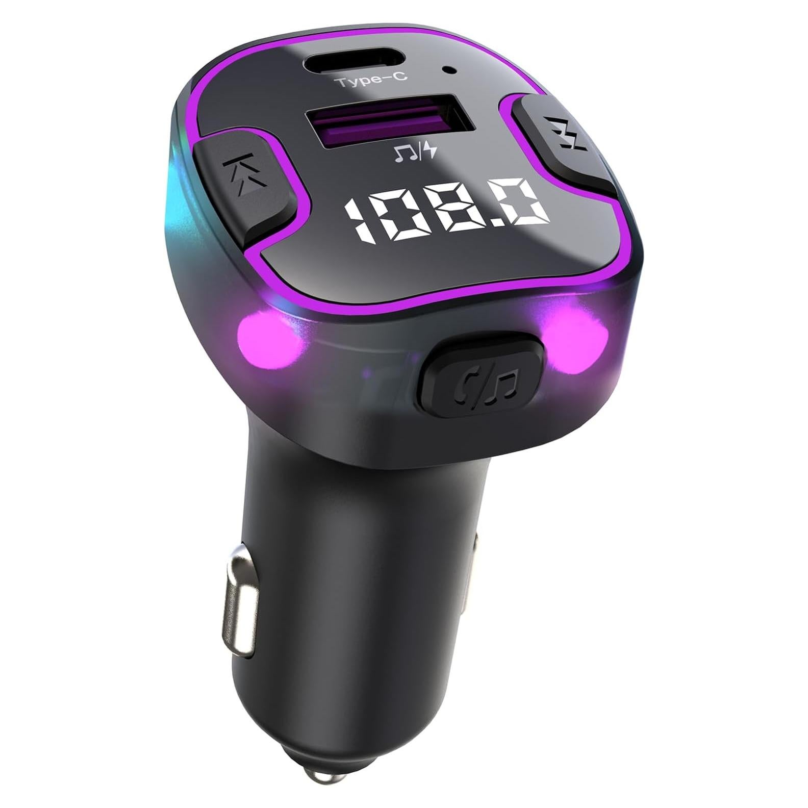 Adaptador Bluetooth 5.3 para Coche Alanph C49, Carga Rápida PD y QC3.0