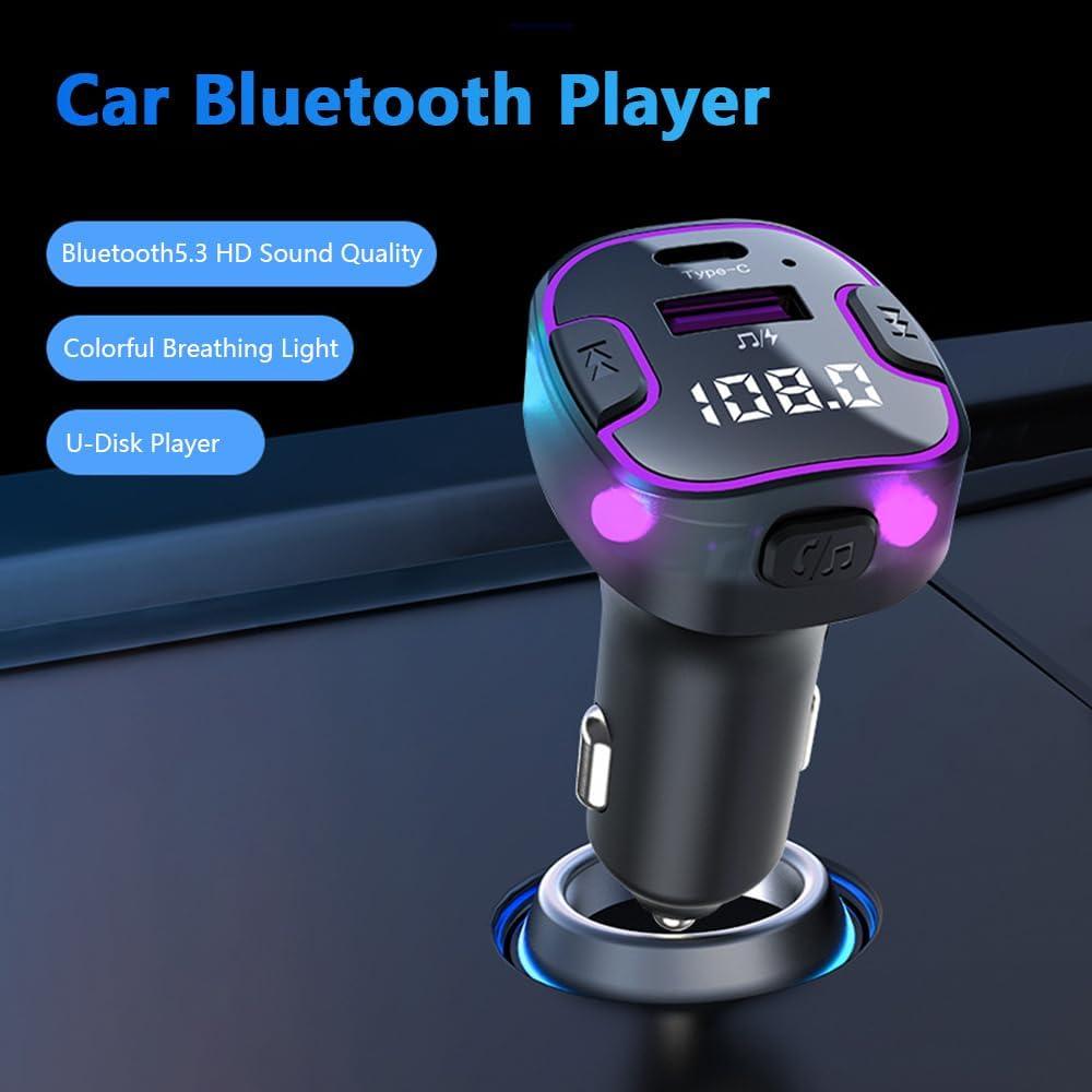 Adaptador Bluetooth 5.3 para Coche Alanph C49, Carga Rápida PD y QC3.0