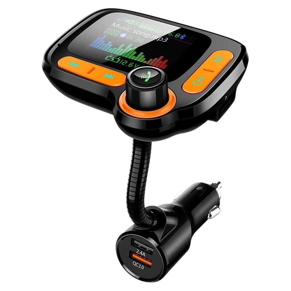 Adaptador Bluetooth FM TSNAM con Pantalla 1.8" y Cargador USB