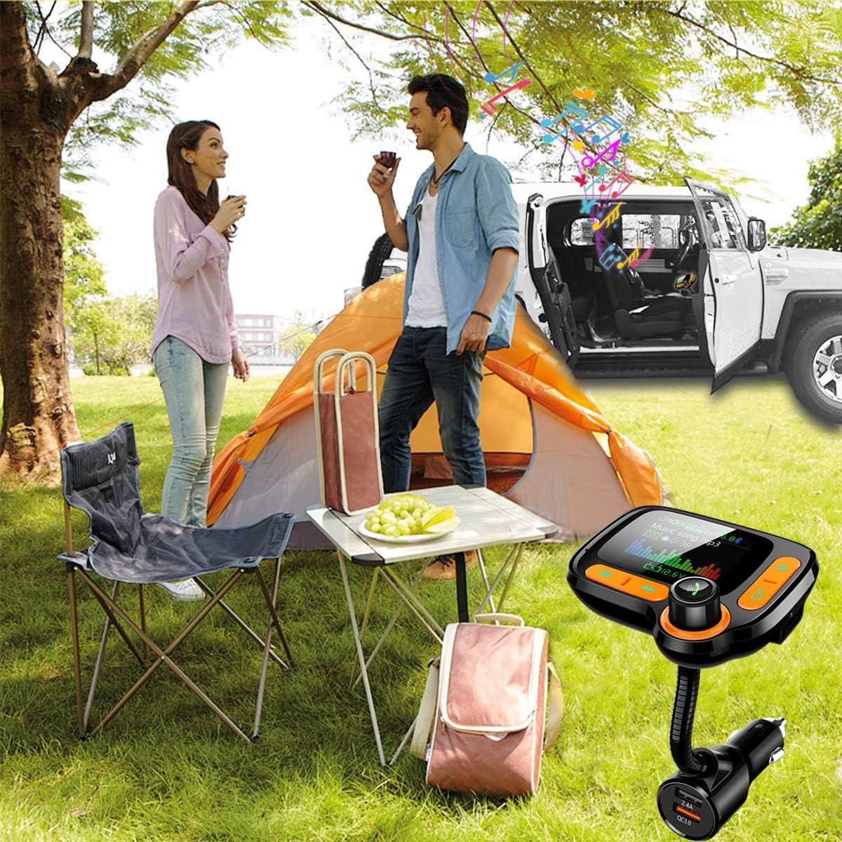 Adaptador Bluetooth FM TSNAM con Pantalla 1.8" y Cargador USB