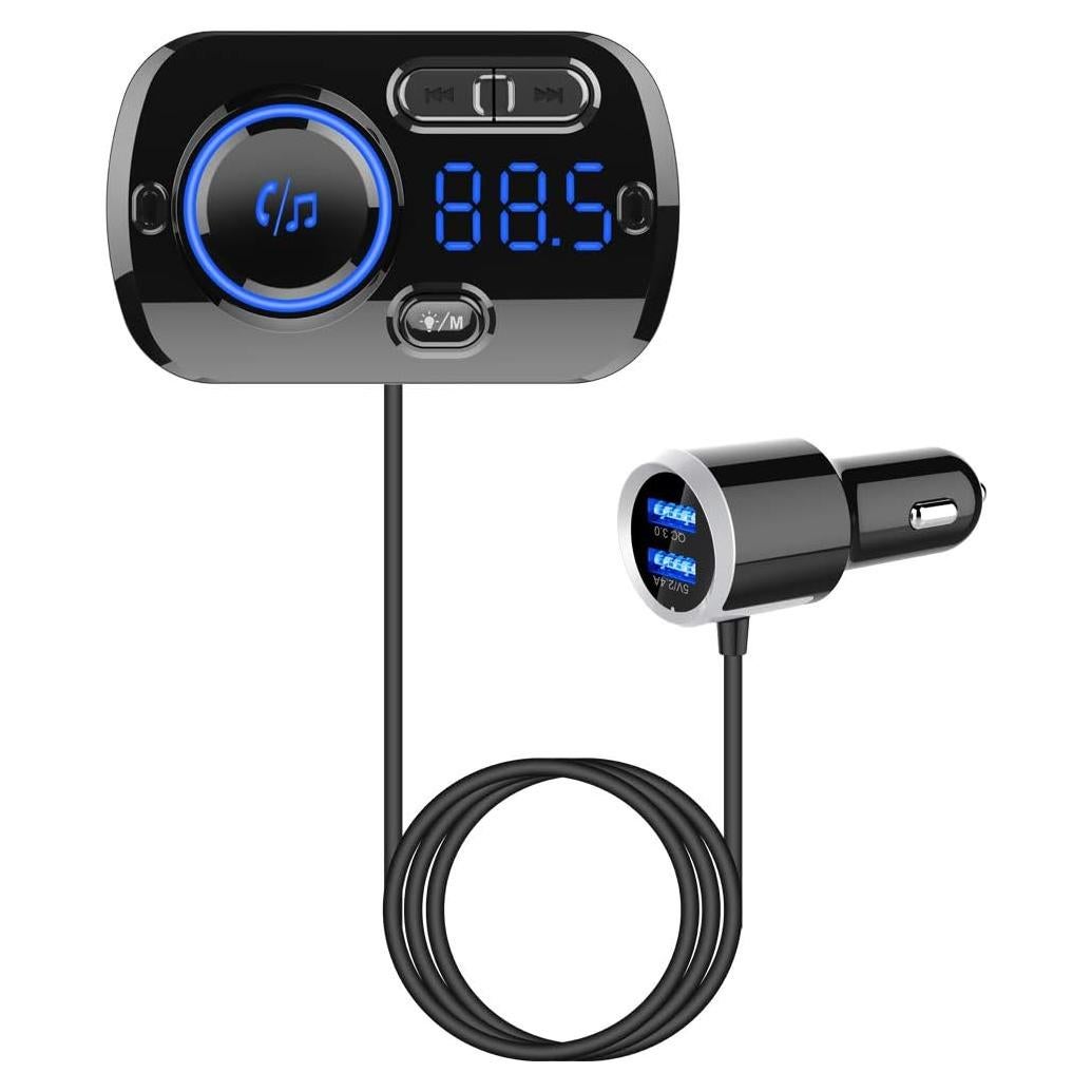 Transmisor FM Bluetooth para coche Gooinng BC49, 2 puertos USB