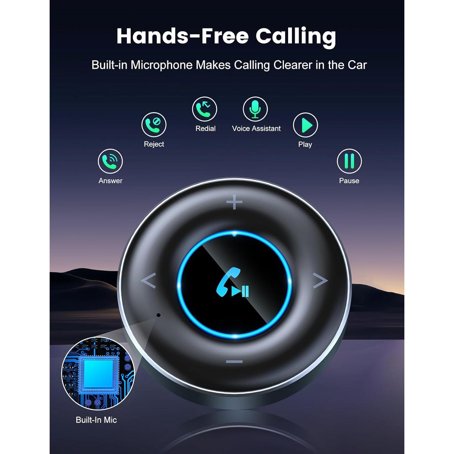 Adaptador Bluetooth 5.3 AUX RIWUSI para Coche 3.5mm