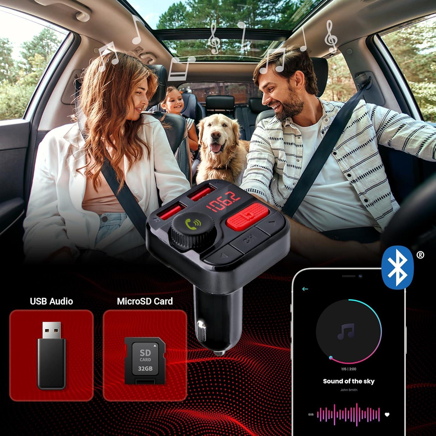Transmisor FM Bluetooth Monster con 2 USB y refuerzo de graves