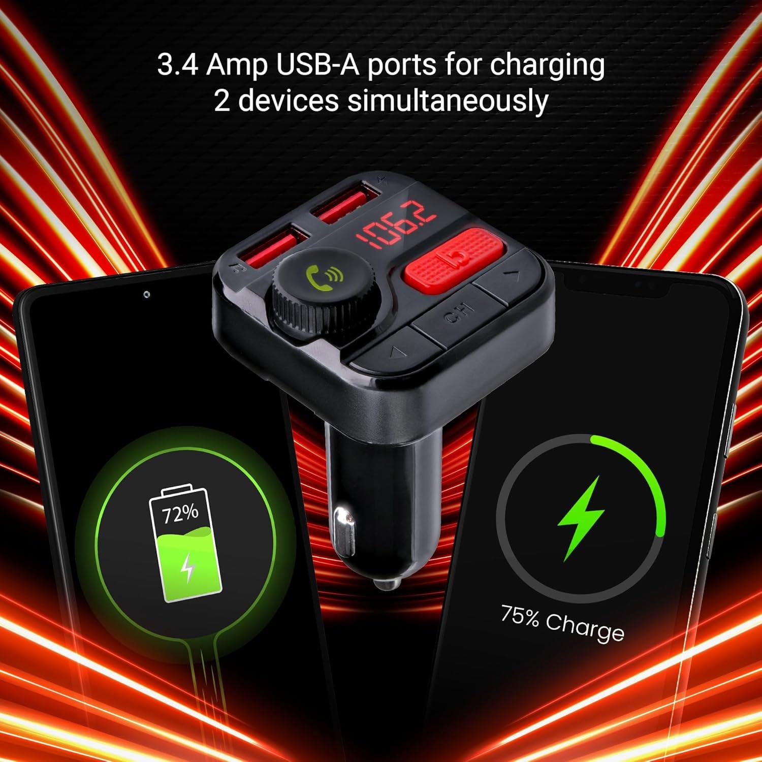 Transmisor FM Bluetooth Monster con 2 USB y refuerzo de graves