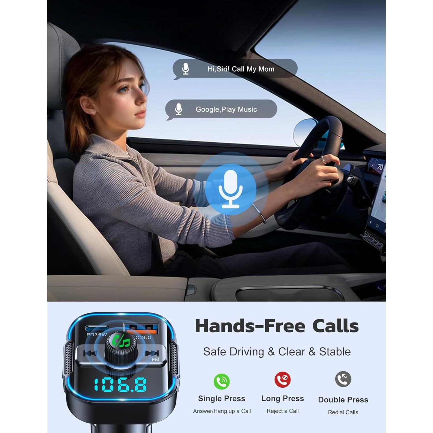 Adaptador Bluetooth 5.3 RIWUSI BC47 Cargador Rápido 54W