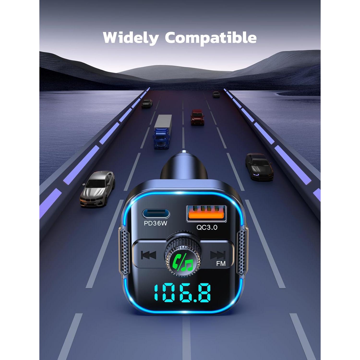 Adaptador Bluetooth 5.3 RIWUSI BC47 Cargador Rápido 54W