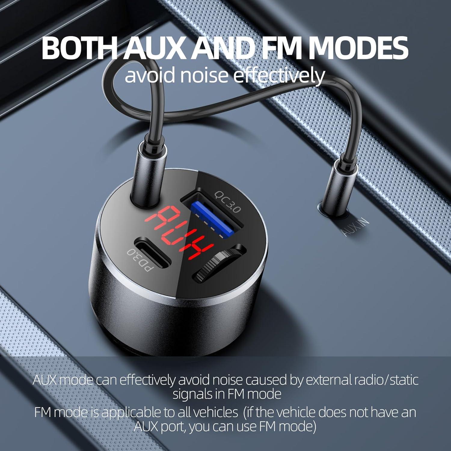 Transmisor FM Bluetooth iMyOnly V5.3 con Cargador Rápido