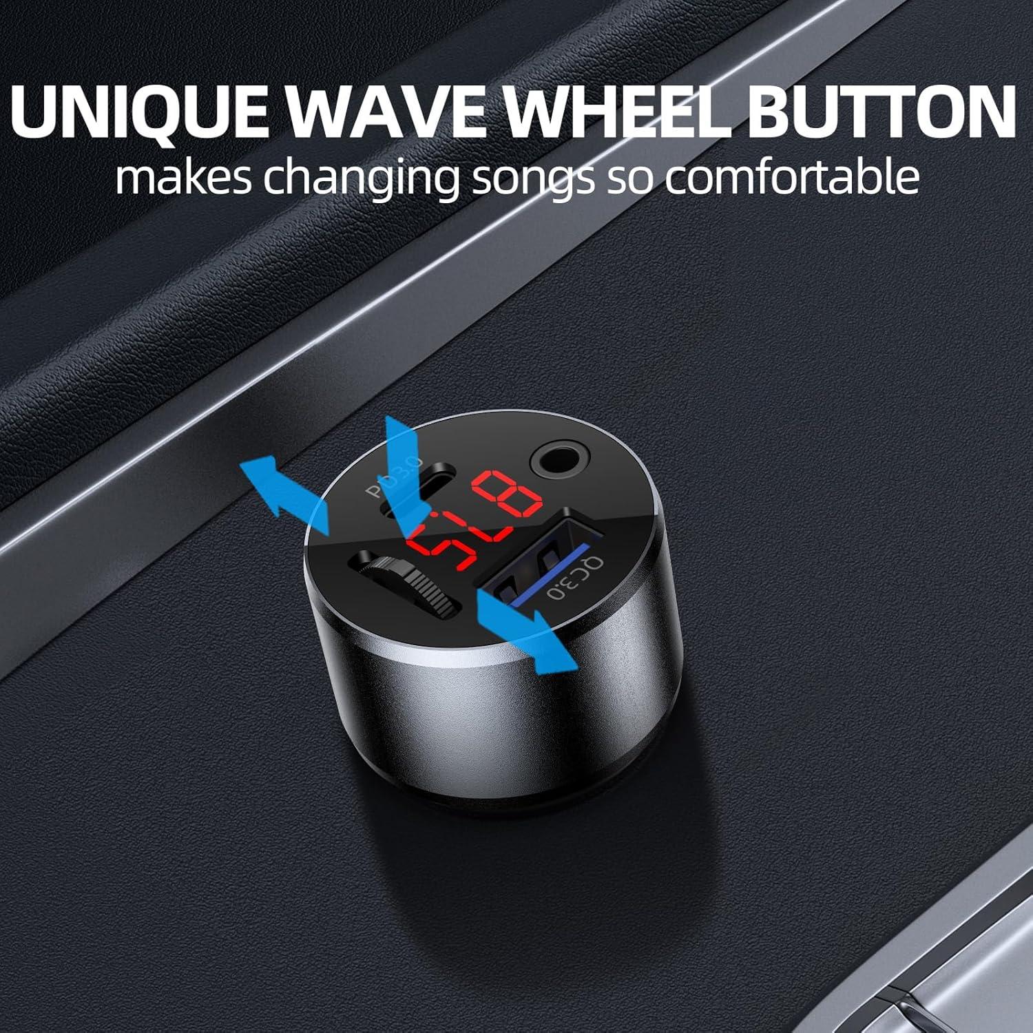 Transmisor FM Bluetooth iMyOnly V5.3 con Cargador Rápido