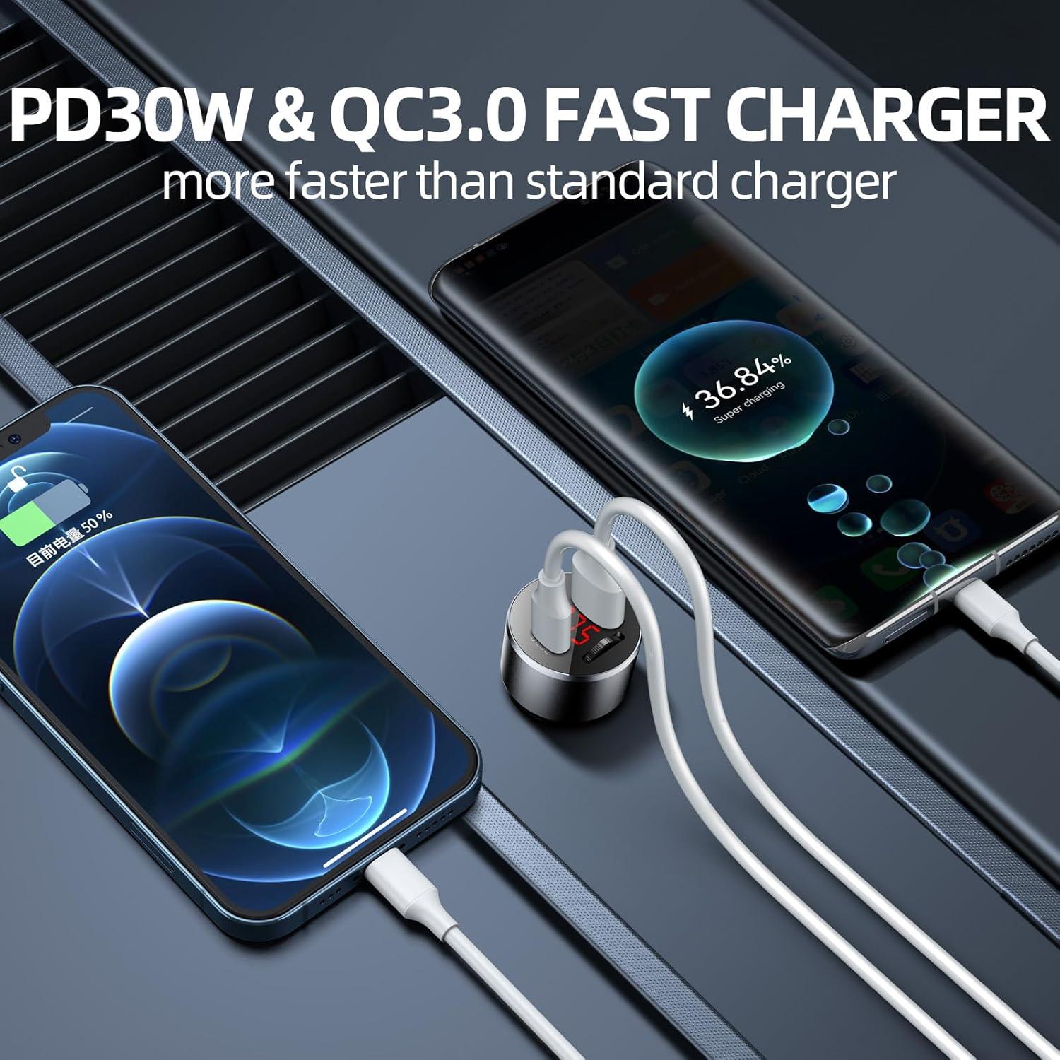 Transmisor FM Bluetooth iMyOnly V5.3 con Cargador Rápido