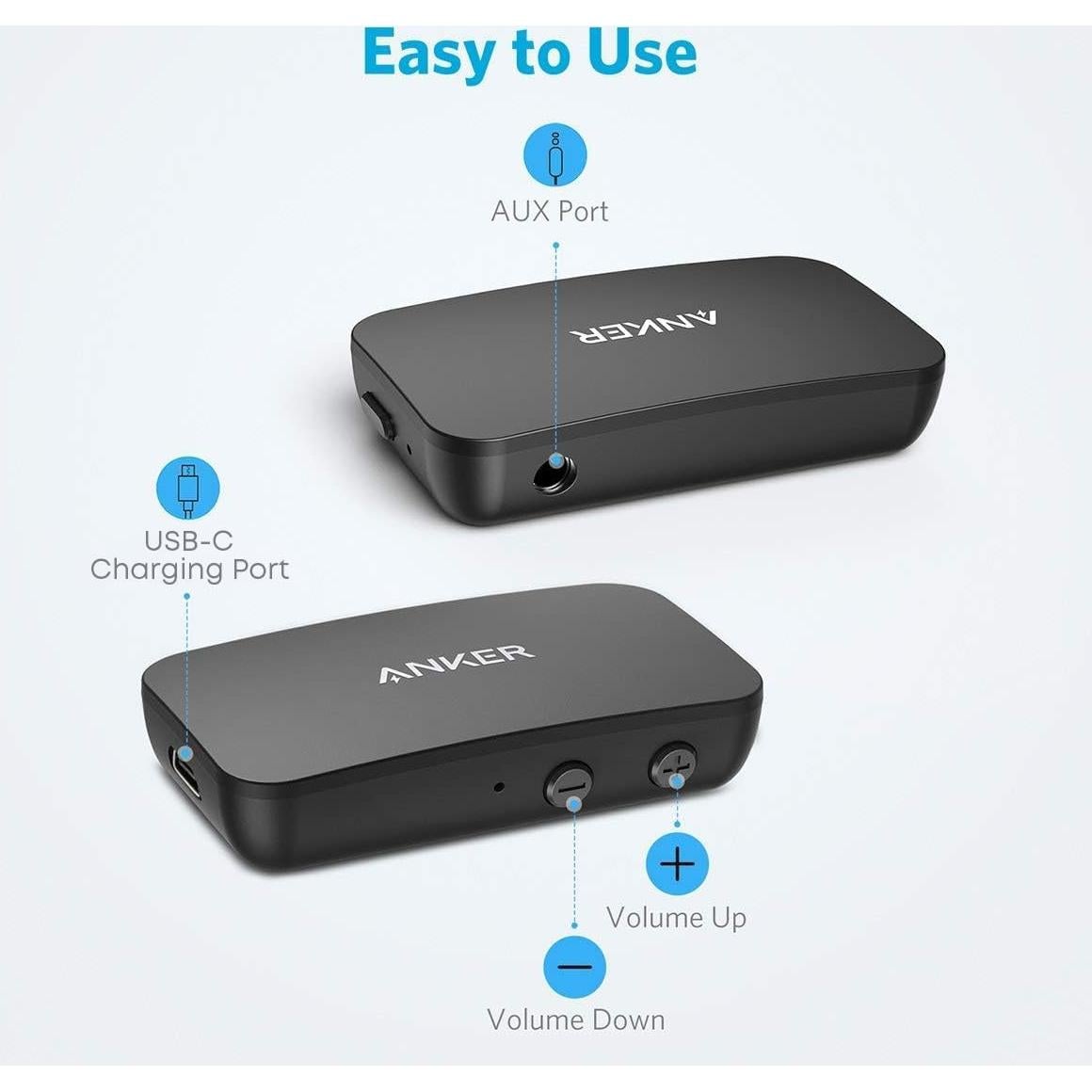 Receptor Bluetooth Anker Soundsync 5.0 para música y llamadas