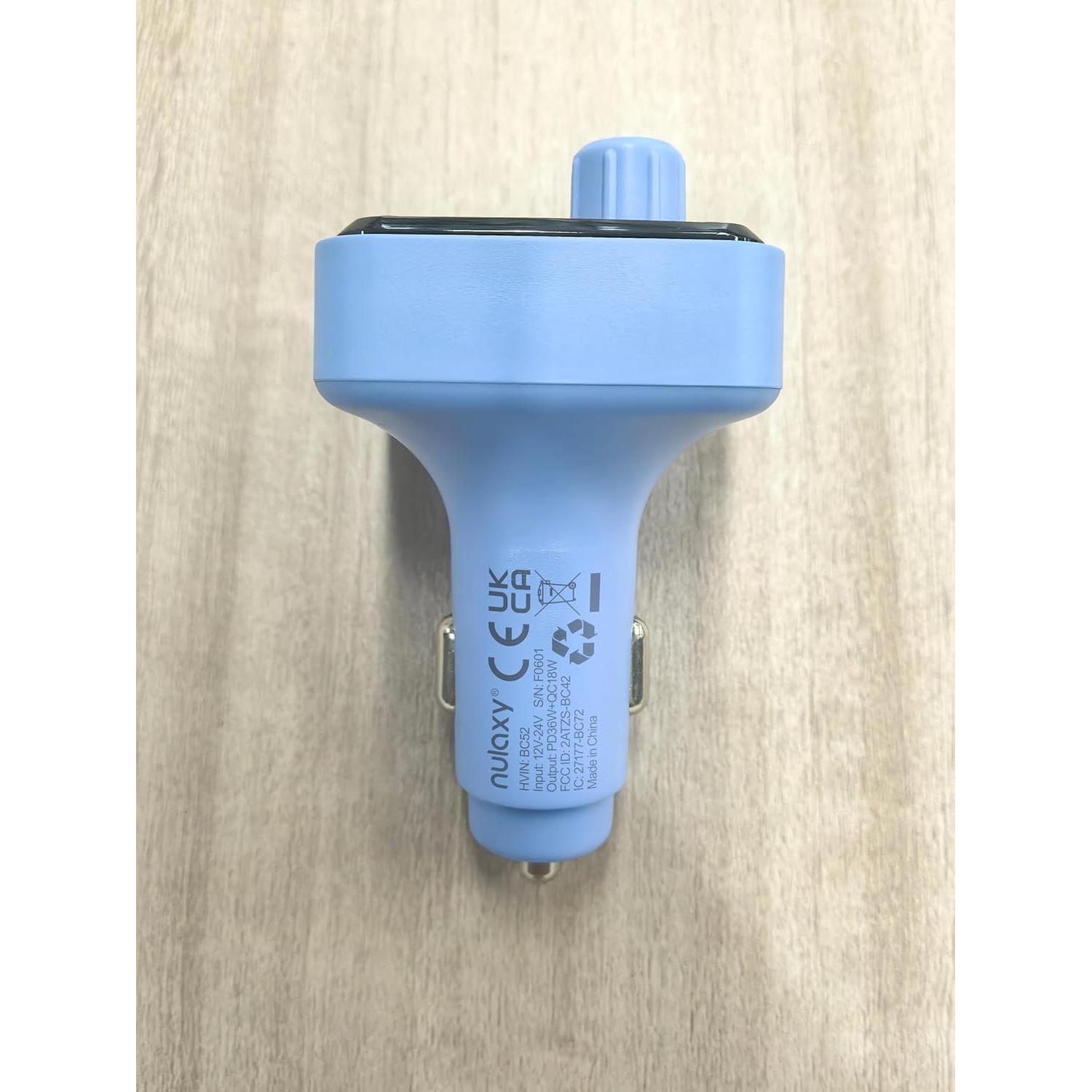 Transmisor FM Bluetooth Nulaxy BC91 54W Cargador 4 Puertos