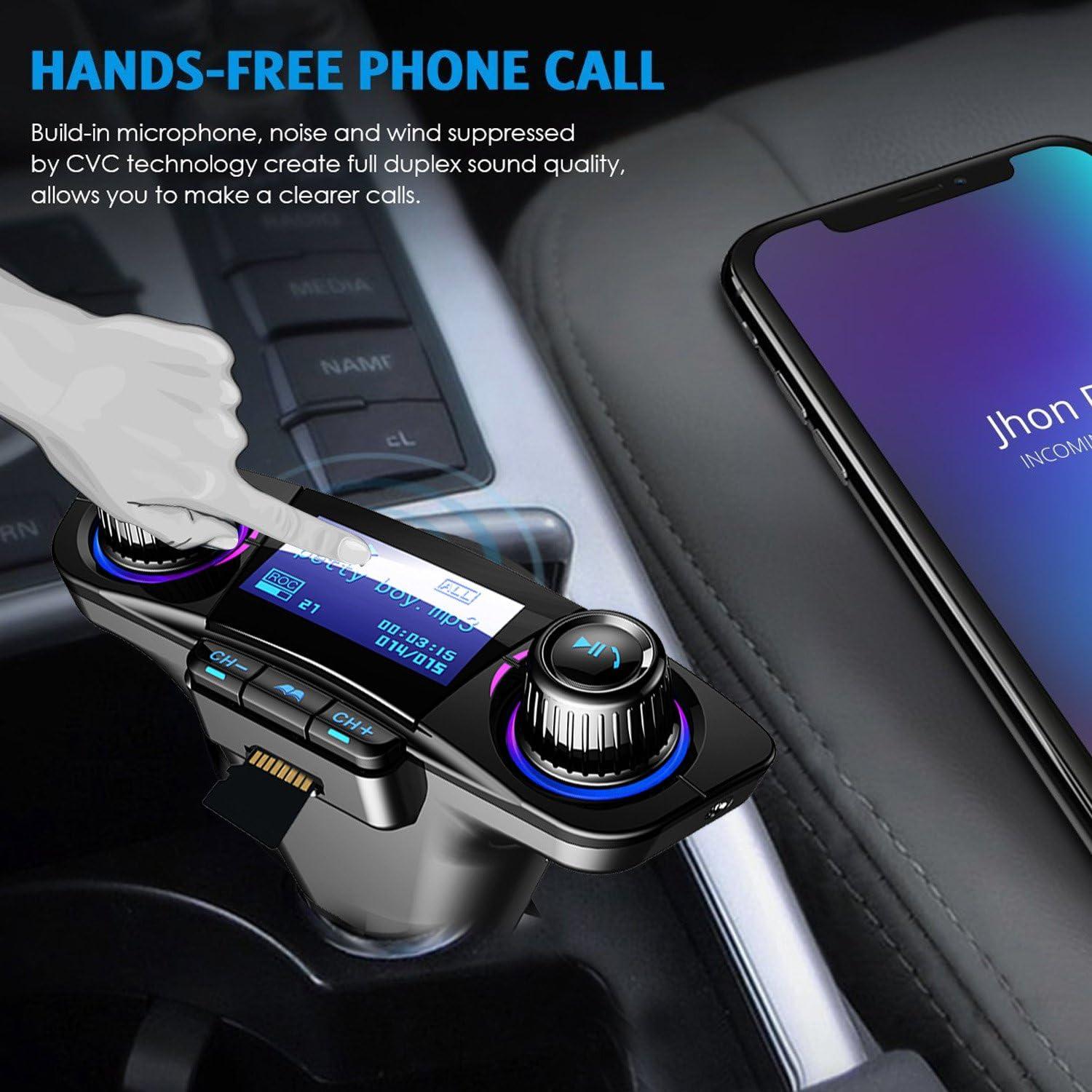 Transmisor FM Bluetooth JINSERTA E3181FM con Carga USB y Manos Libres