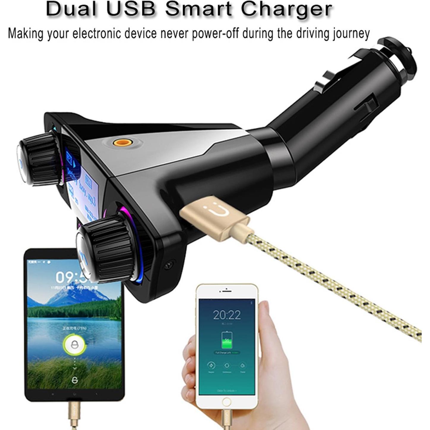 Transmisor FM Bluetooth JINSERTA E3181FM con Carga USB y Manos Libres