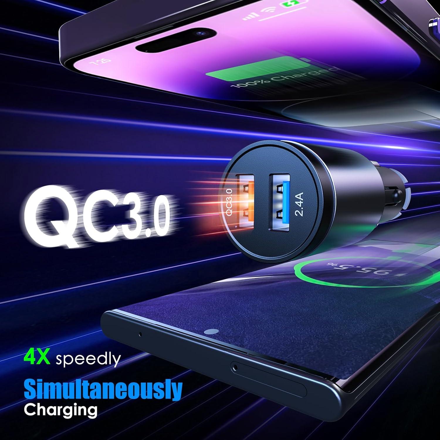 Transmisor FM Bluetooth 5.0 LENCENT BT99 con Pantalla LCD