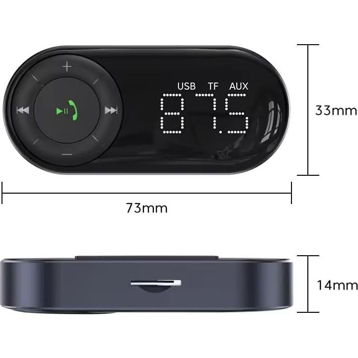 Transmisor FM Bluetooth 5.2 eppfun para Coche con Micrófono