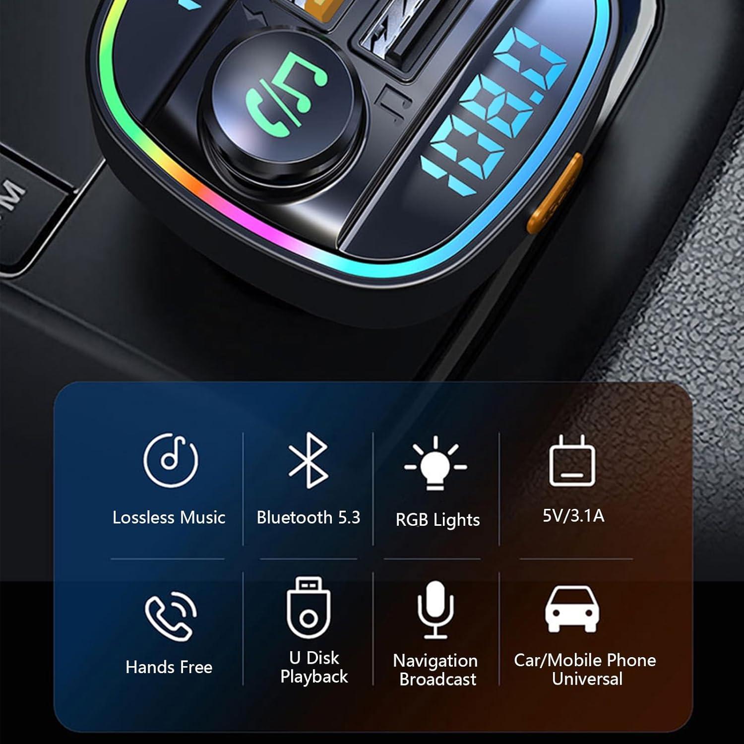 Adaptador Bluetooth USB C EAHOSUCC para coche FM 5.0