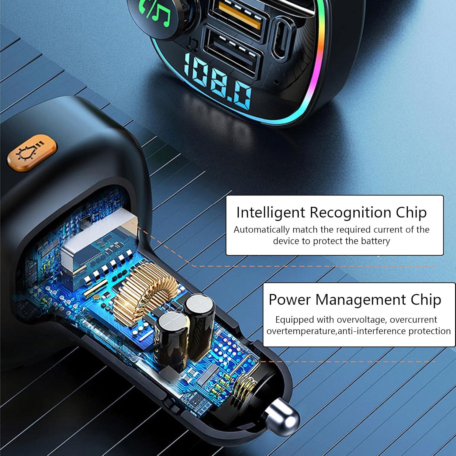 Adaptador Bluetooth USB C EAHOSUCC para coche FM 5.0