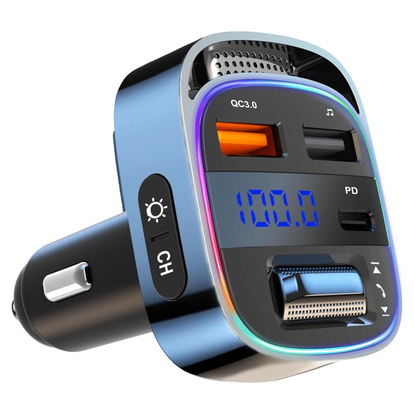 Transmisor FM Bluetooth 5.4 Cargador USB 54W Manos Libres