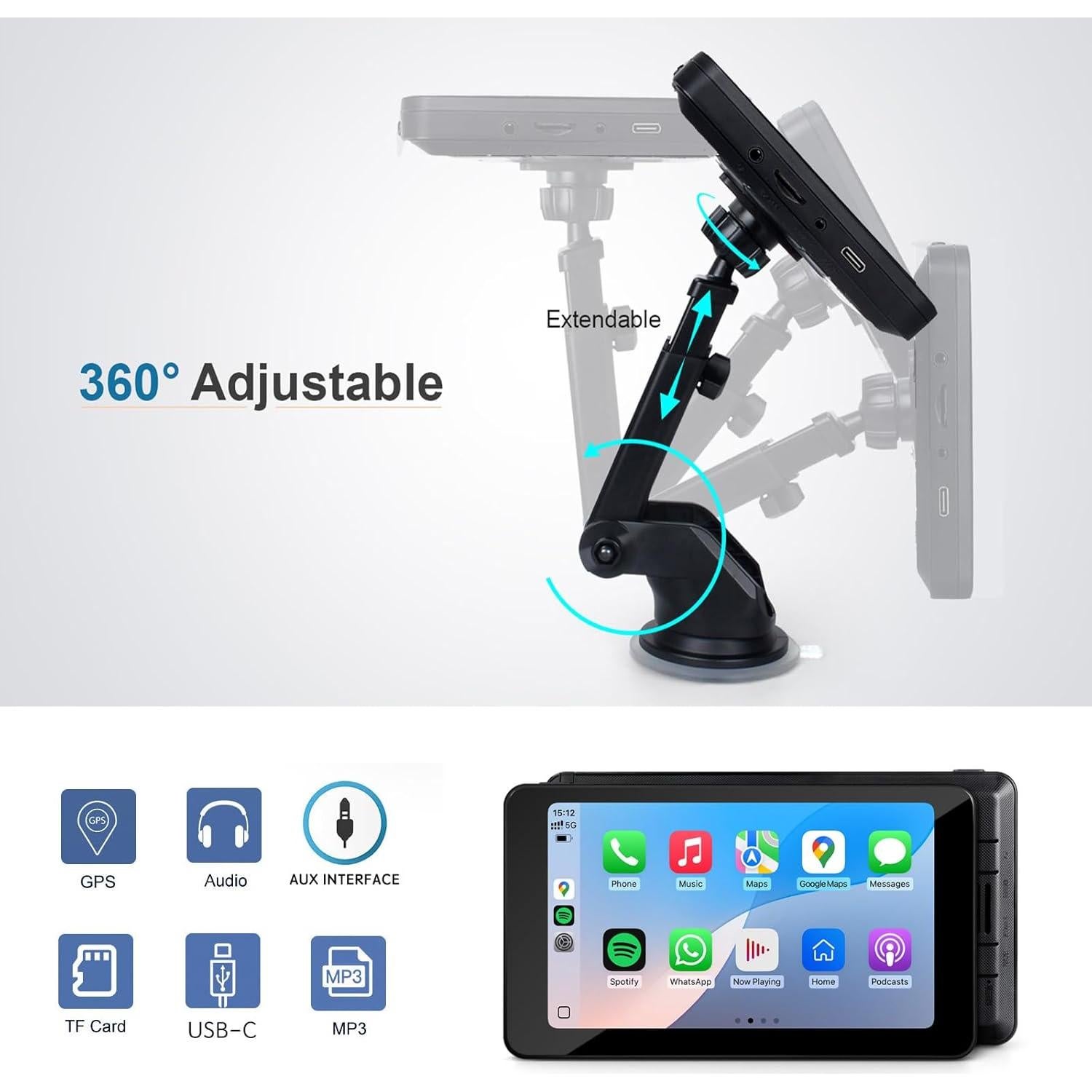 Estéreo de Coche Inalámbrico JOGANVE Q10 con Pantalla 7"