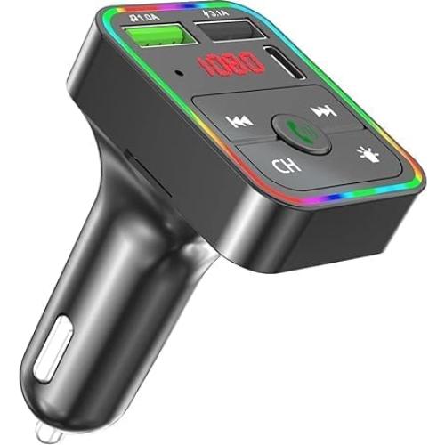 Transmisor FM Bluetooth COCO con Pantalla LED y Carga USB