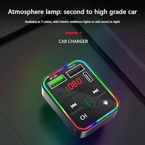 Transmisor FM Bluetooth COCO con Pantalla LED y Carga USB