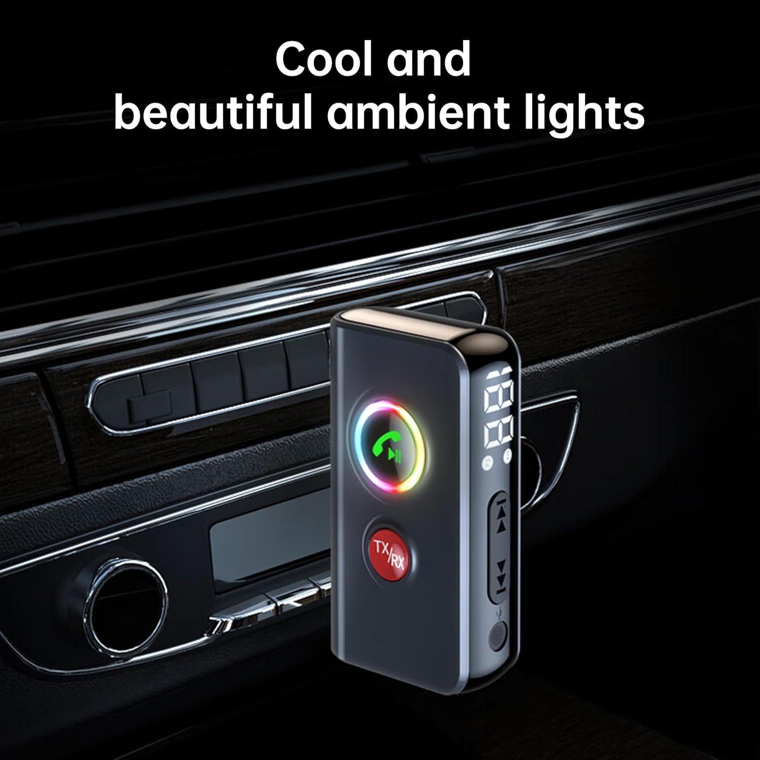 Transmisor y Receptor Bluetooth 5.4 Biaze 2 en 1 AUX 3.5mm