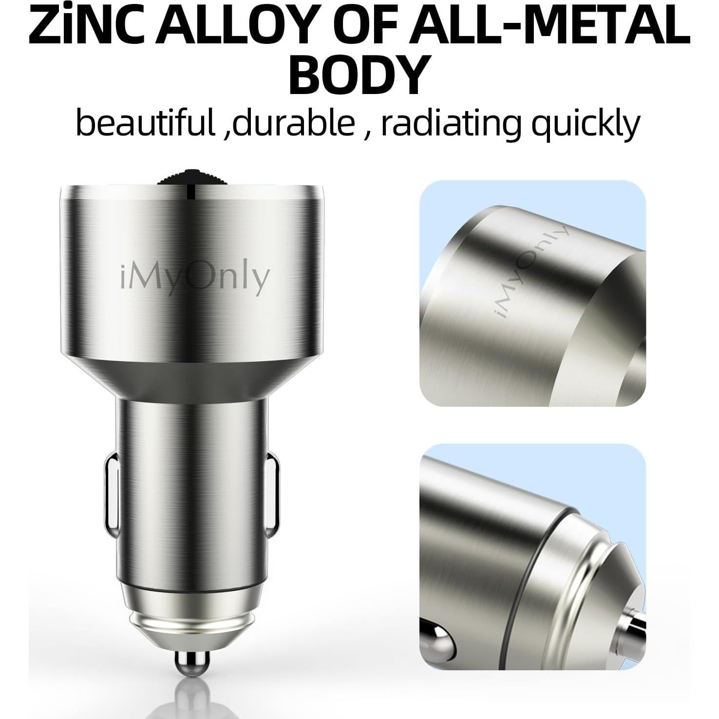 Adaptador FM Bluetooth 5.3 iMyOnly C2 con Carga Rápida QC3.0