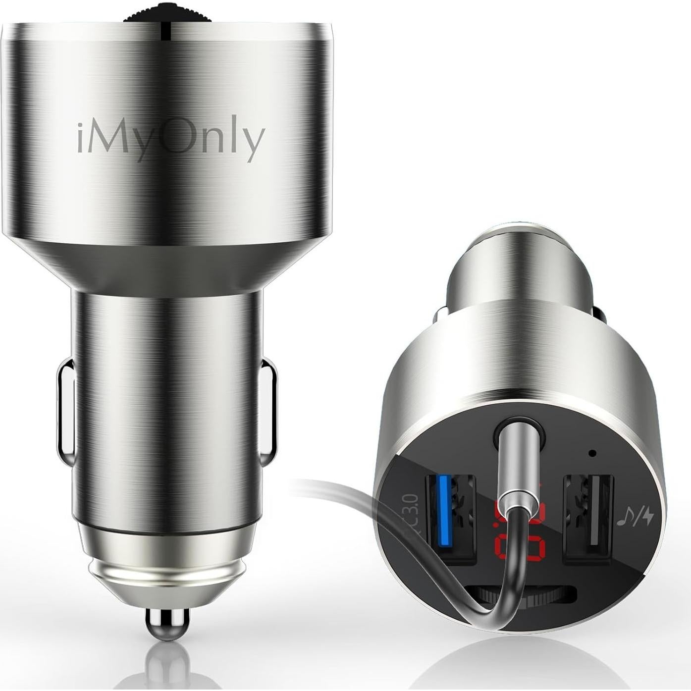 Adaptador FM Bluetooth 5.3 iMyOnly C2 con Carga Rápida QC3.0