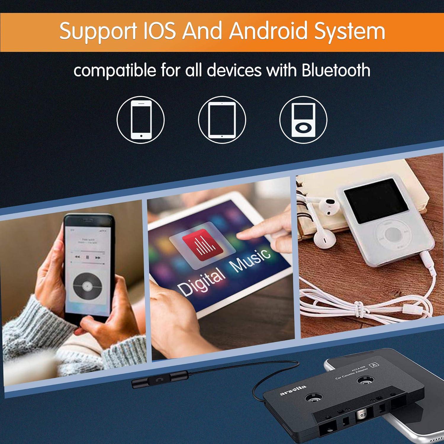 Receptor de Cassette Bluetooth Arsvita 5.0 Adaptador Audio