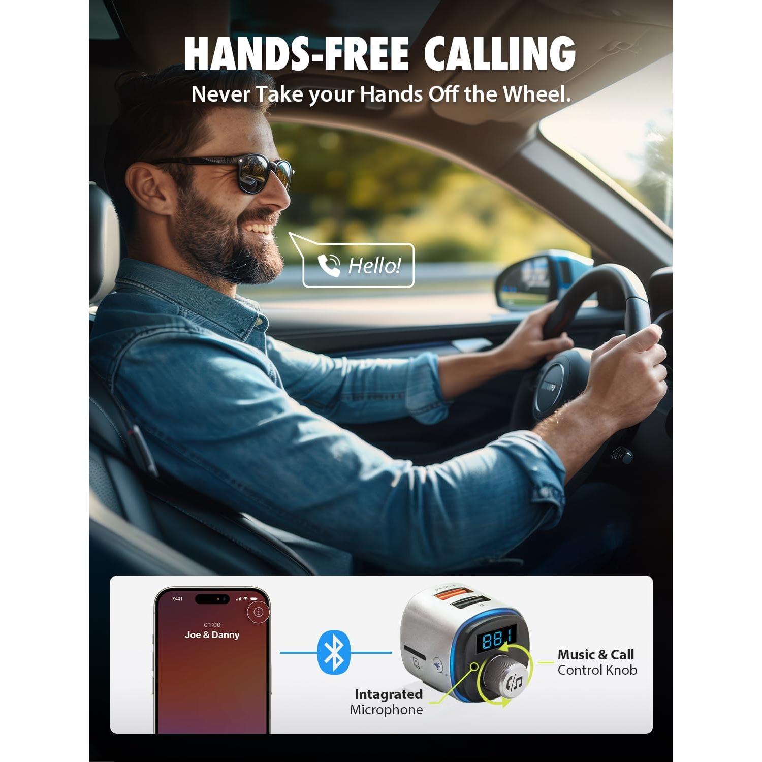 Transmisor FM Bluetooth Bracketron Roadtripper Voice 5.0