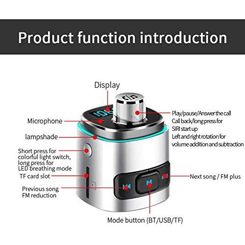 Transmisor FM Bluetooth 5.0 Couraglazer BC42 Carga Rápida USB