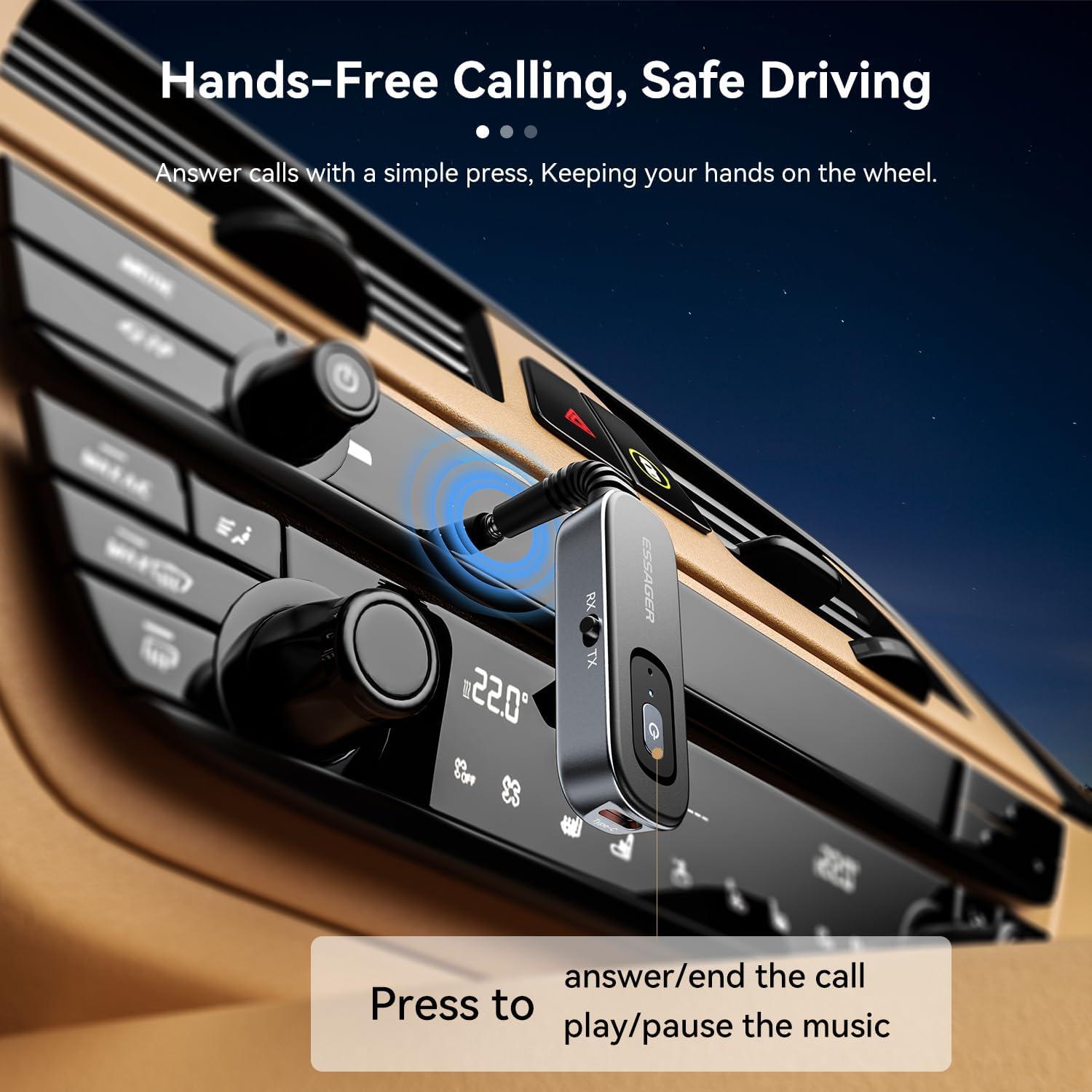 Receptor Bluetooth ESSAGER 2-en-1 con cancelación de ruido