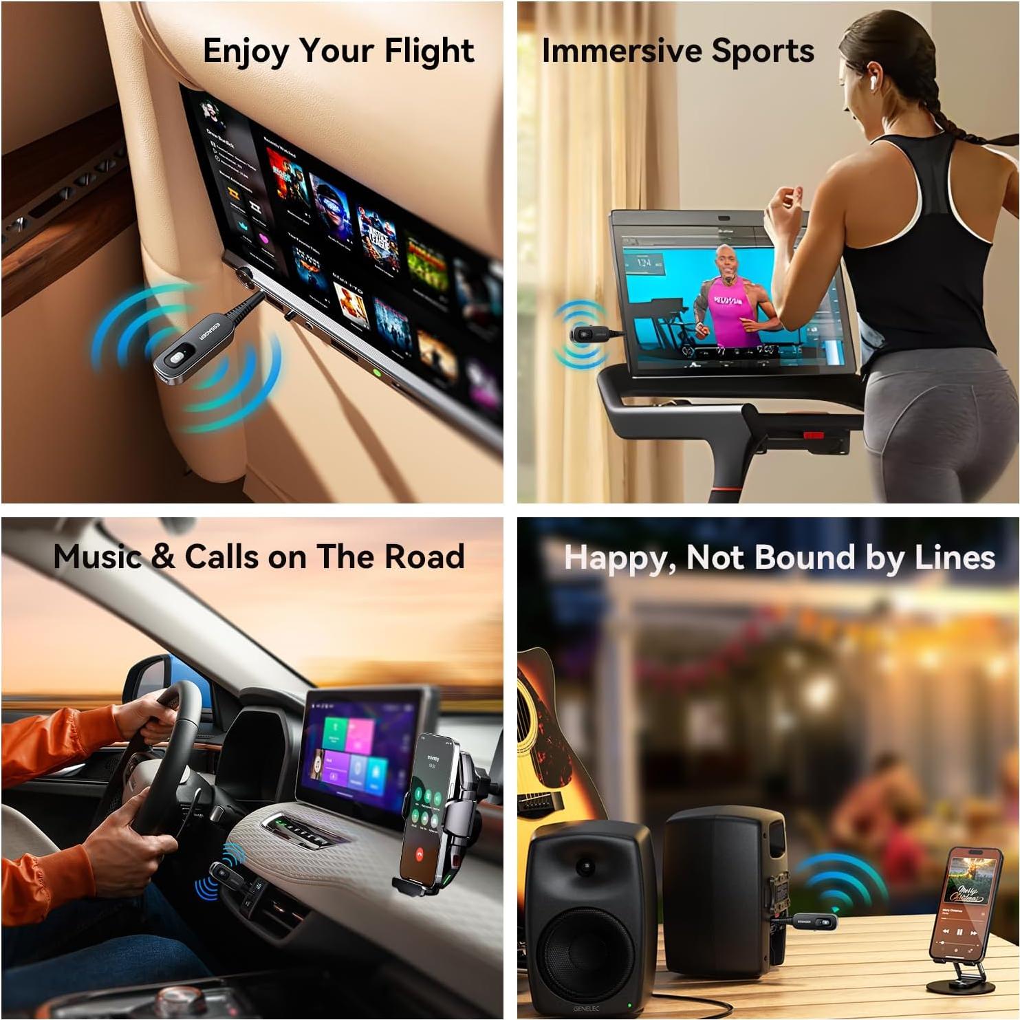 Receptor Bluetooth ESSAGER 2-en-1 con cancelación de ruido