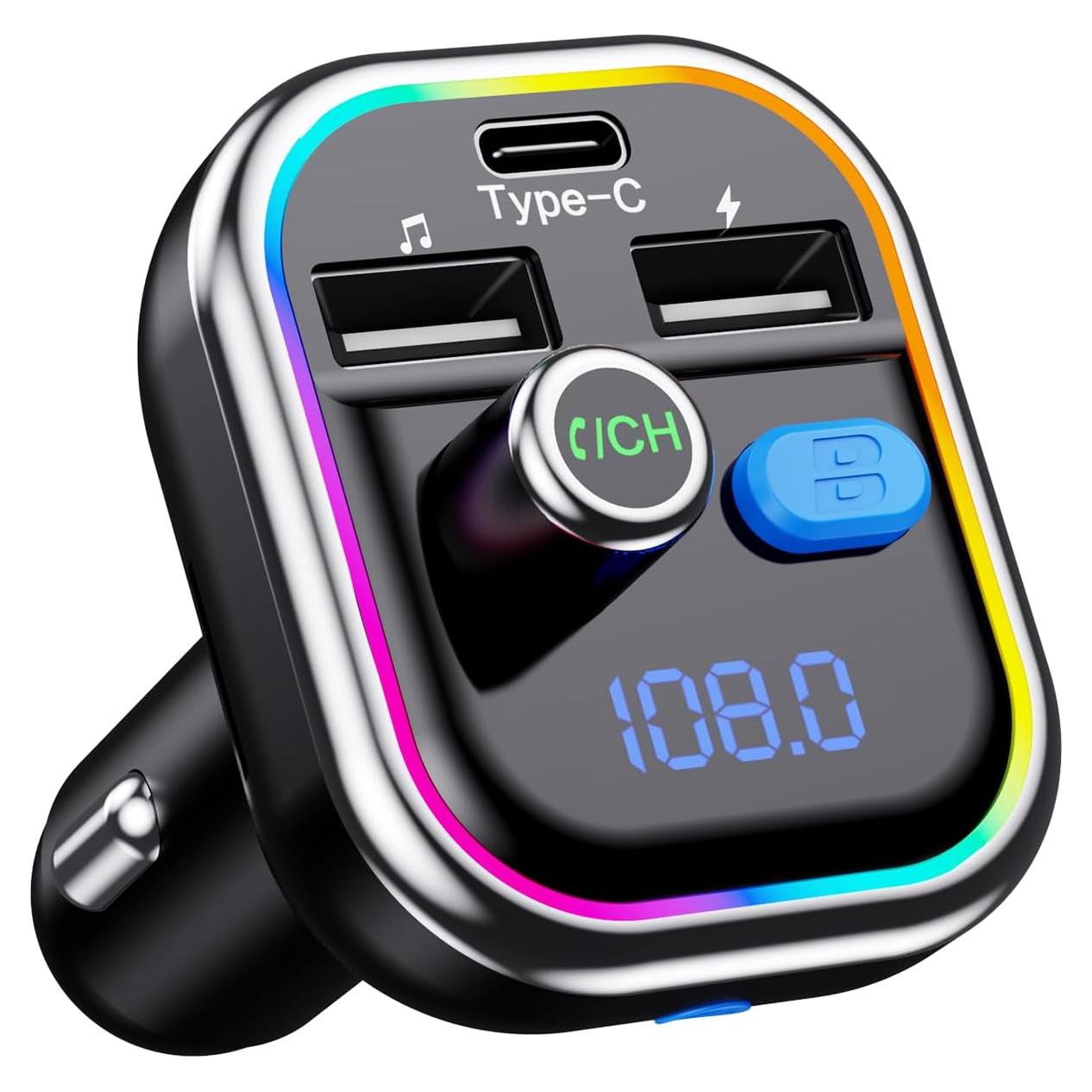 Adaptador Bluetooth para Coche LAIMICAERIN FM con Cargador 36W