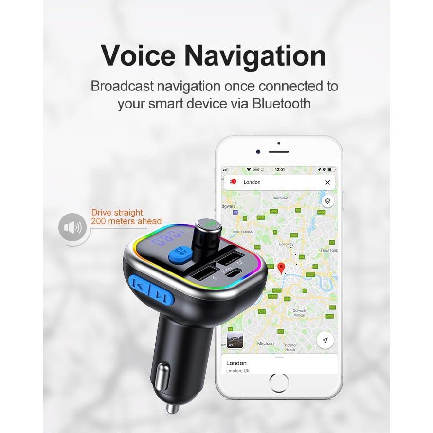 Adaptador Bluetooth para Coche LAIMICAERIN FM con Cargador 36W