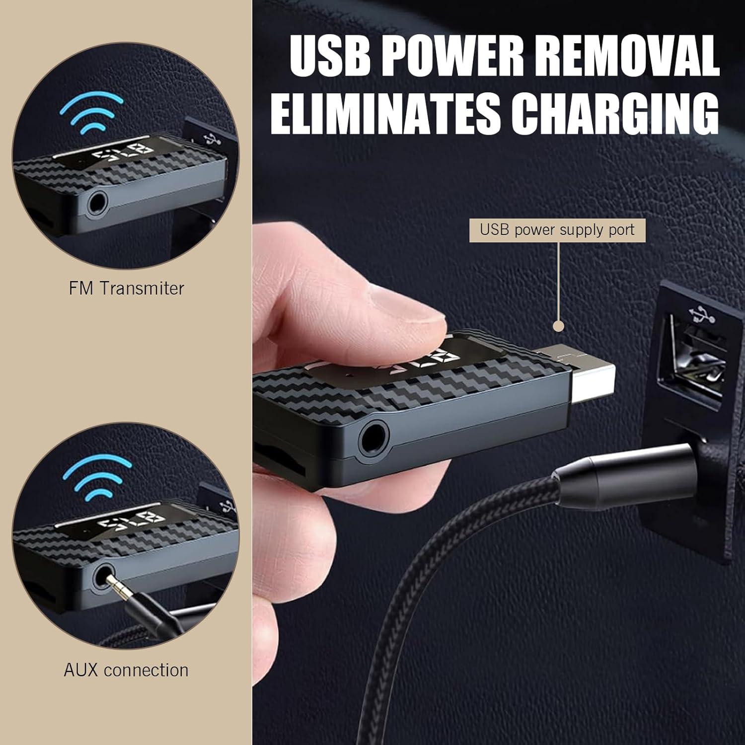 Receptor Bluetooth 5.3 Shakas para coche con AUX y FM