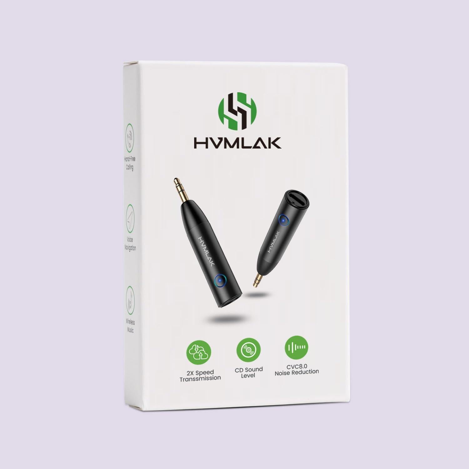 Adaptador Aux Bluetooth 5.3 HVMLAK para Coche y Hogar