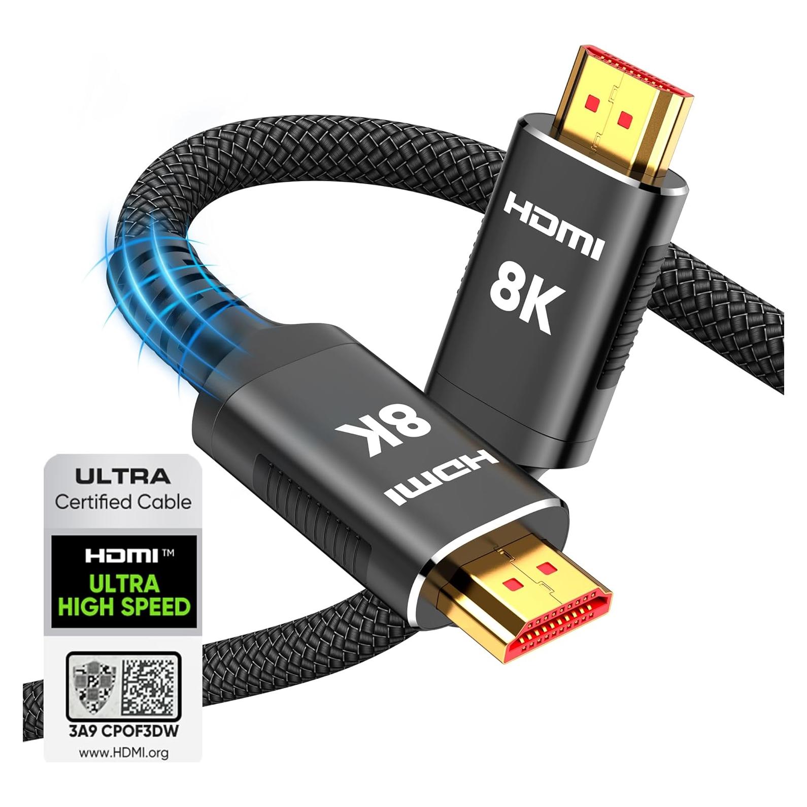 Cable HDMI 2.1 Snowkids 3.05m Ultra Alta Velocidad 48Gbps