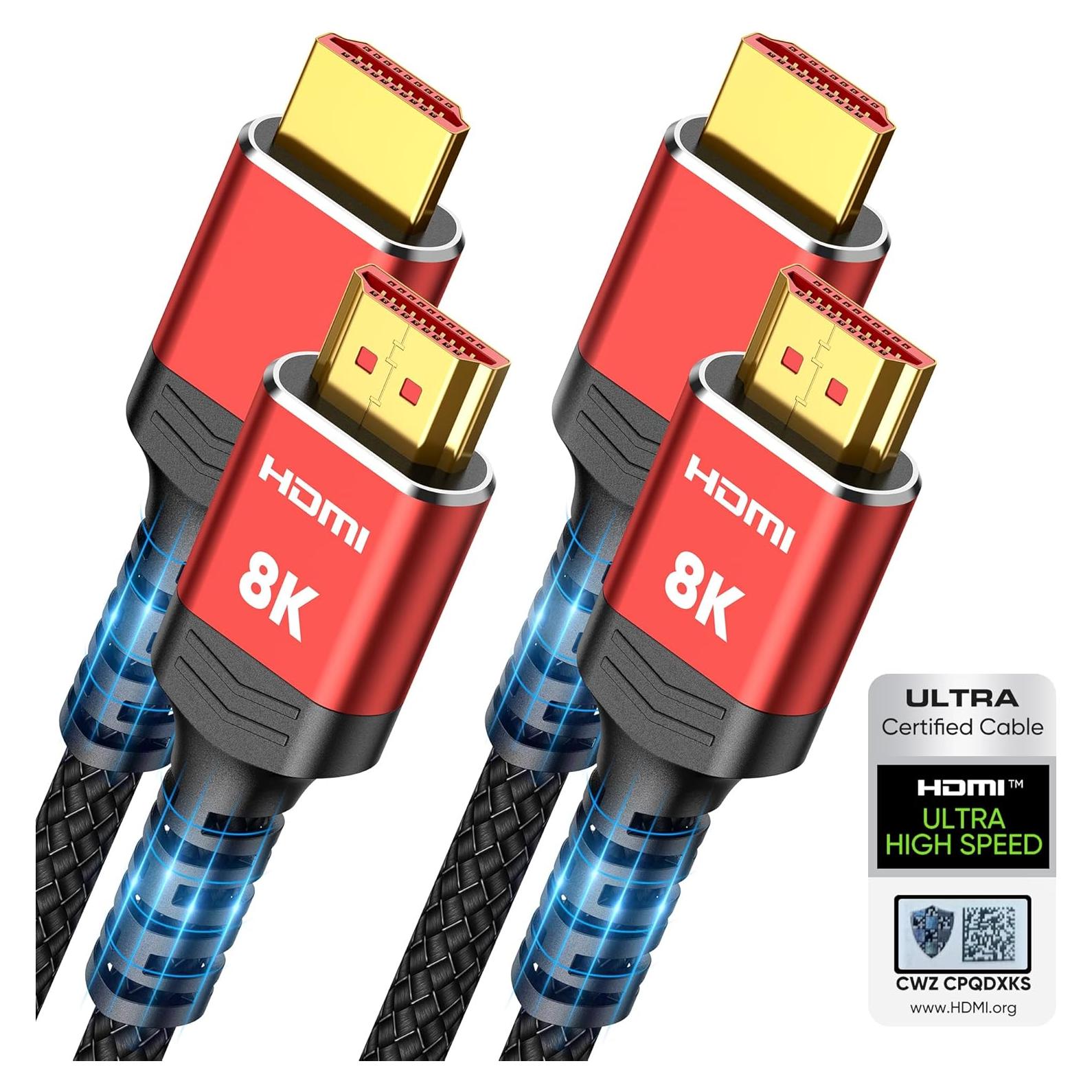 Cable HDMI 2.1 Highwings 8K 2M Trenzado Ultra Alta Velocidad