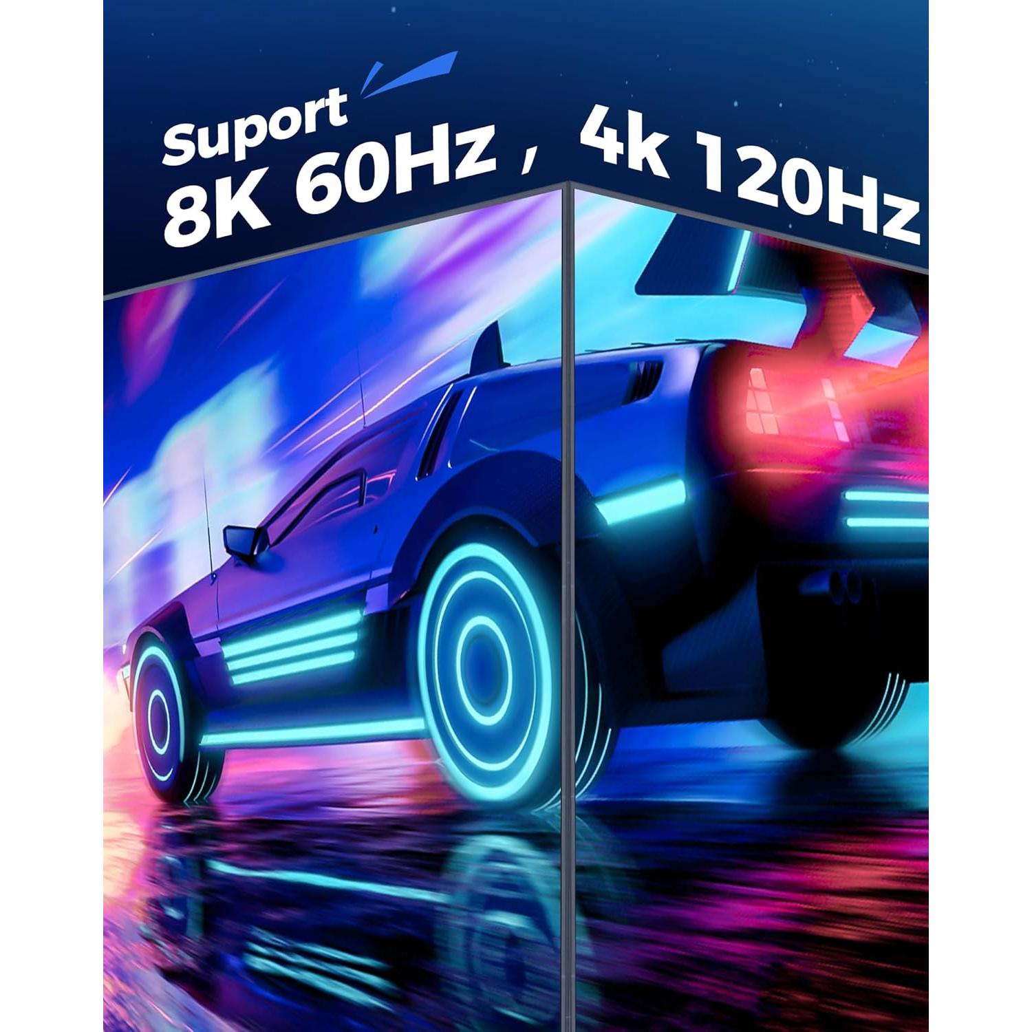 Cable HDMI 8K Cratree 15FT Ultra Alta Velocidad 48Gbps