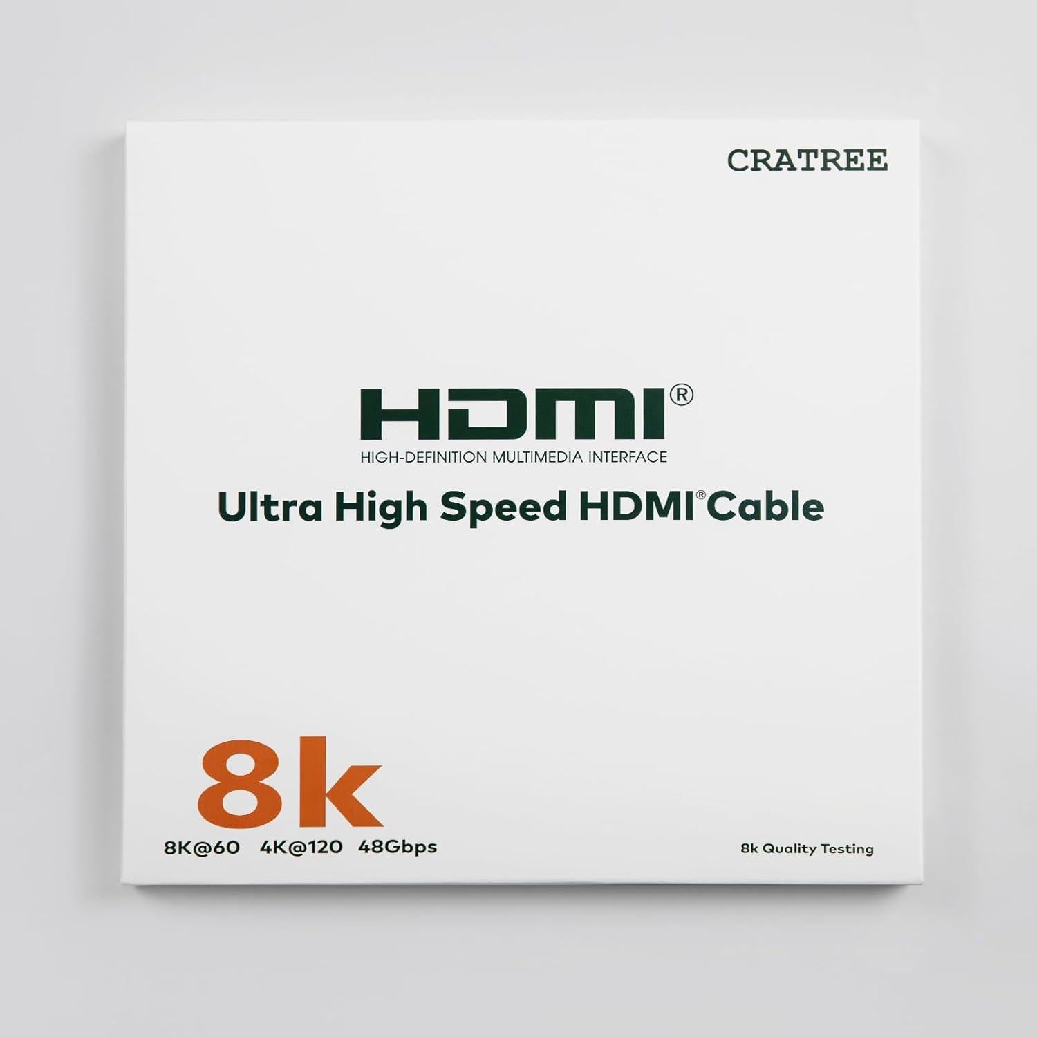 Cable HDMI 8K Cratree 15FT Ultra Alta Velocidad 48Gbps