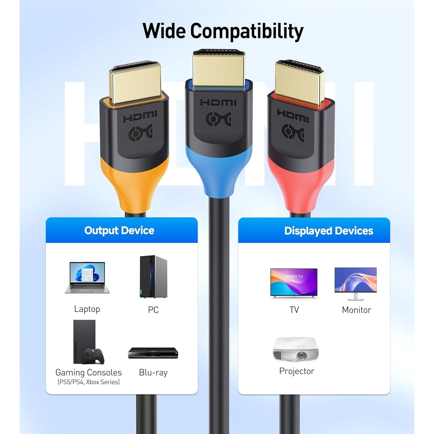 Cable HDMI 8K Cable Matters 3-Pack 48Gbps 2m Ultra Alta Velocidad