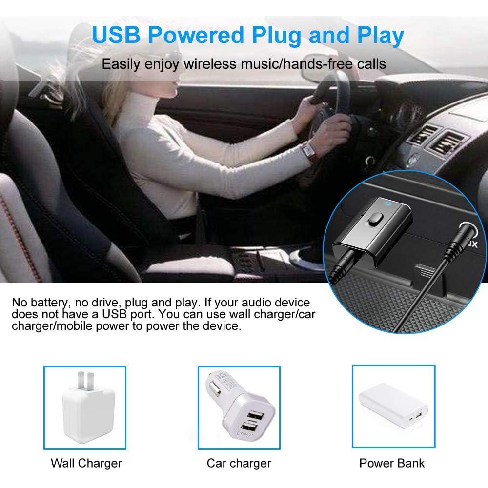 Adaptador Bluetooth 5.0 BAVNCO T7, Receptor y Transmisor AUX 3.5mm