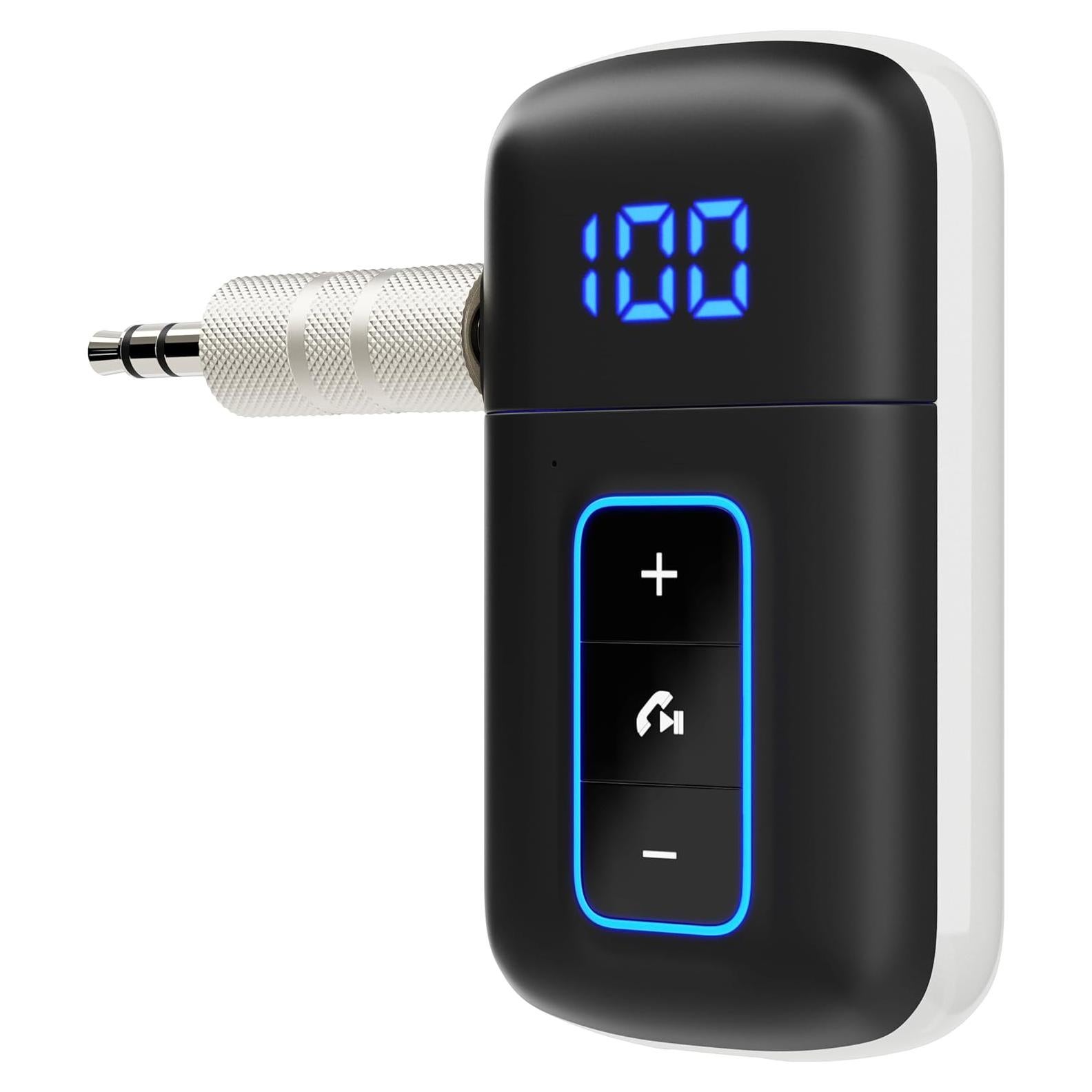 Receptor Bluetooth 5.3 DAMAIKE con Pantalla LED y Cancelación de Ruido